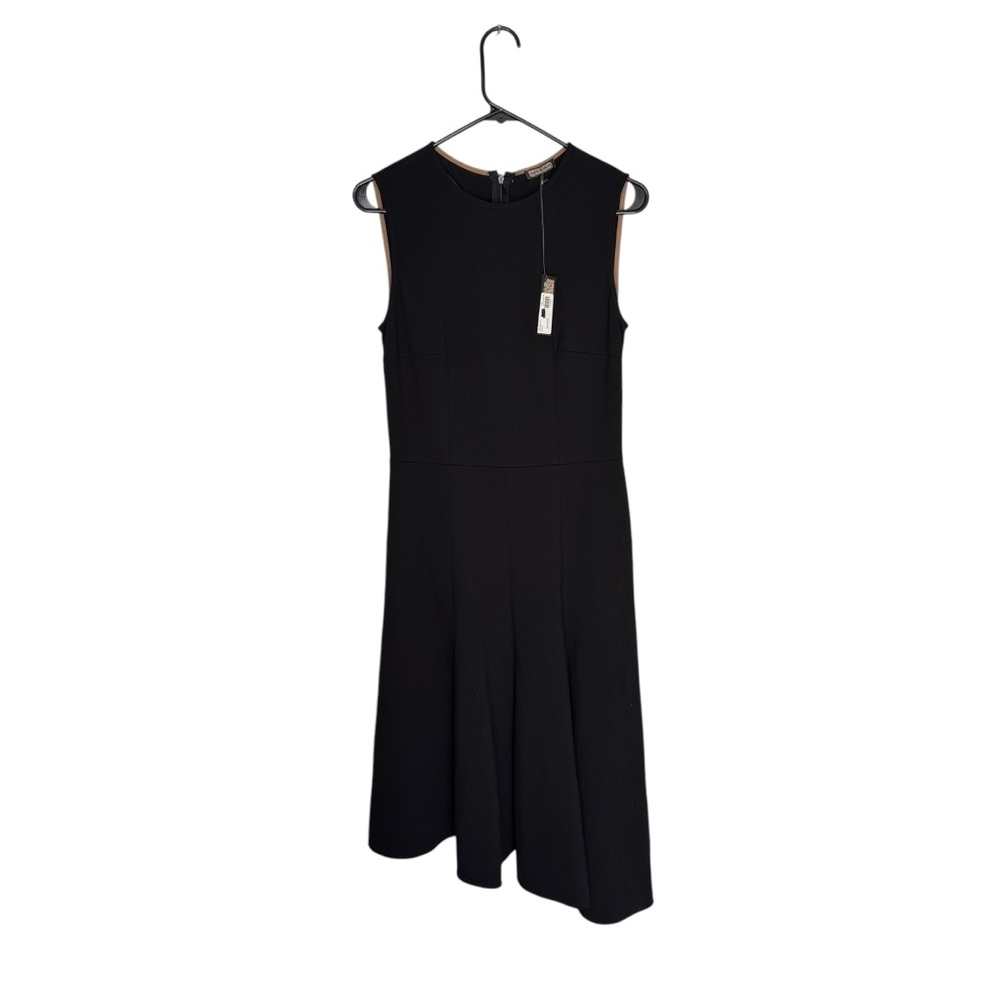 NWTs Maliparmi Black Viscose/Nylon/Elastane Sleeveless Dress w Asymmetrical Hem